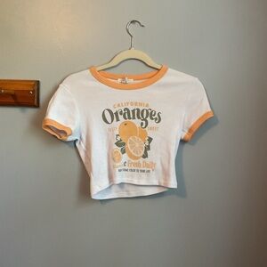 Full Tilt Orange and White Kids T-Shirt